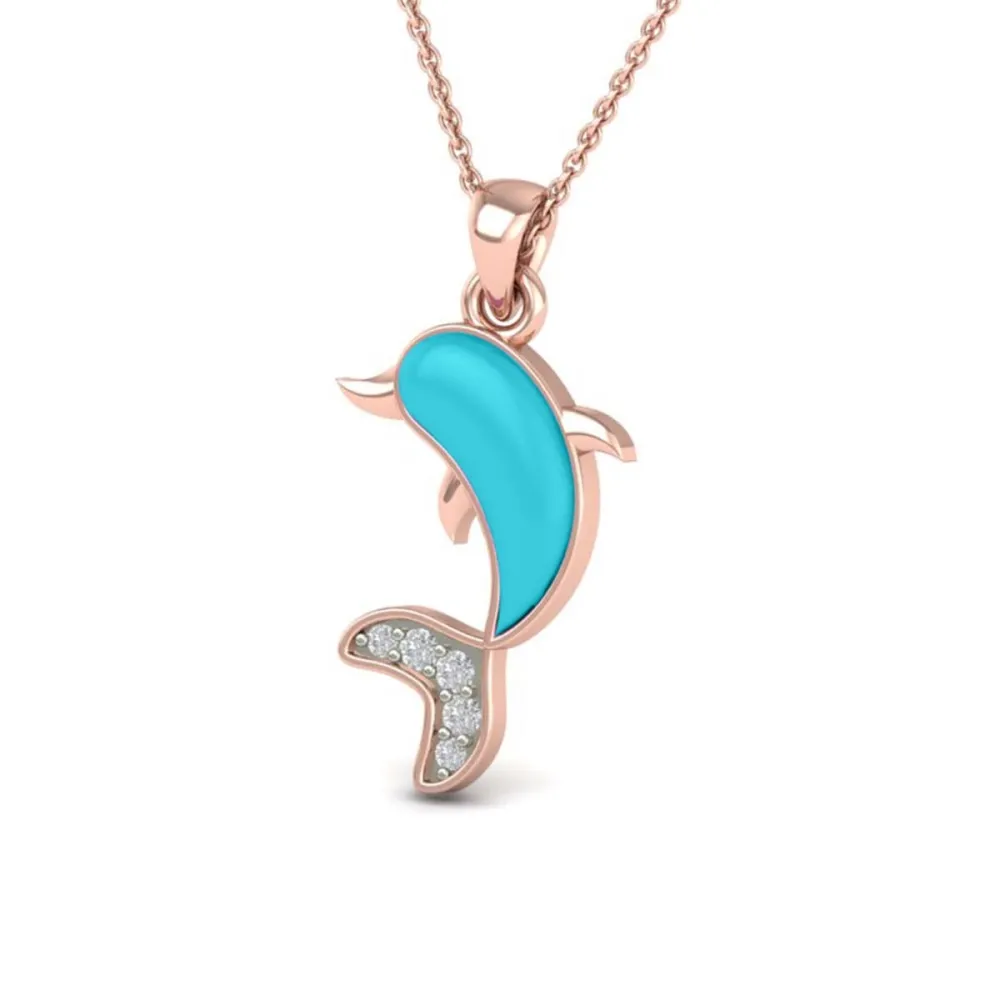 Gold And Diamond Fish Pendant Gold And Diamond Fish Pendant
