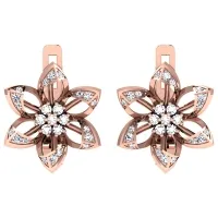 Charvi Rose Gold Diamond Earrings