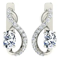Dishita White Gold  Diamond Earrings 