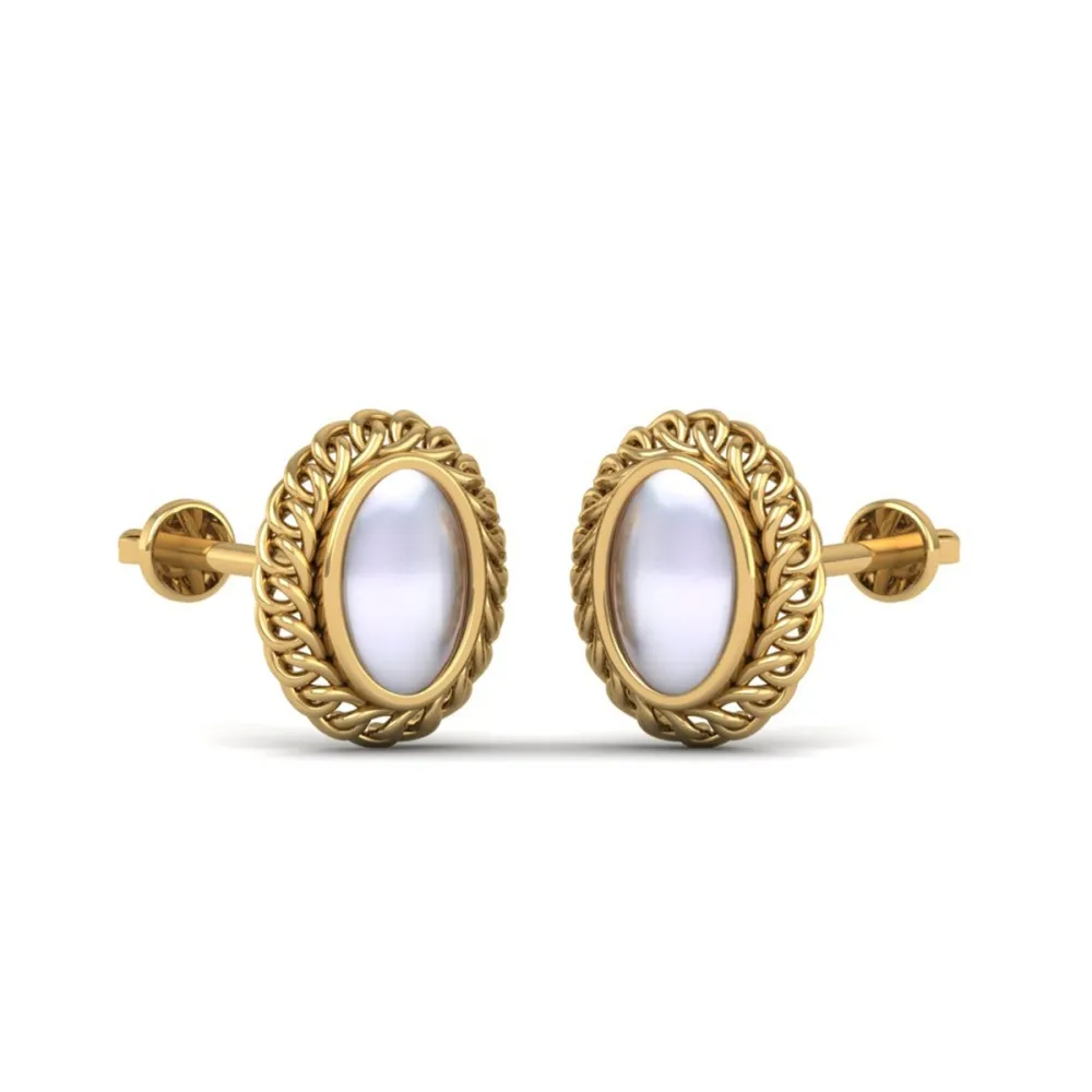 Rubadil Stud Gold Earrings Rubadil Stud Gold Earrings