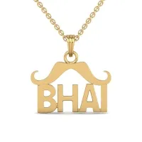 Bhai Name Gold Pendant 