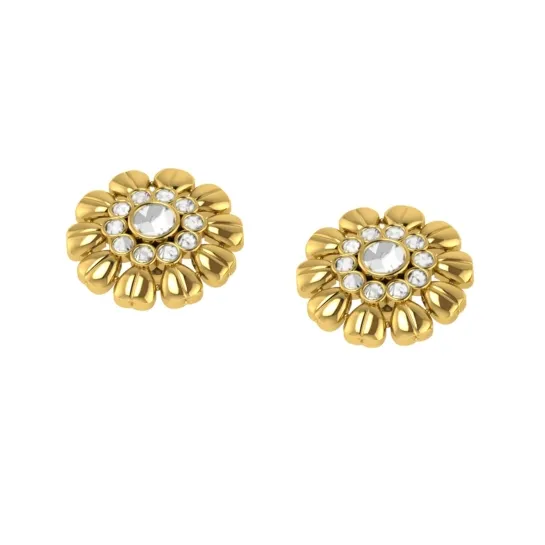 Padmabhasa Kundan Gold Earrings