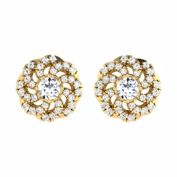 Qush Gold Stud Earri…