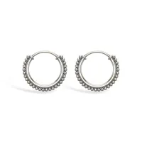 Mansh White Gold Hoop Earrings