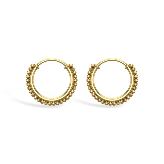 Mansh Yellow Gold Hoop Earrings Mansh Yellow Gold Hoop Earrings