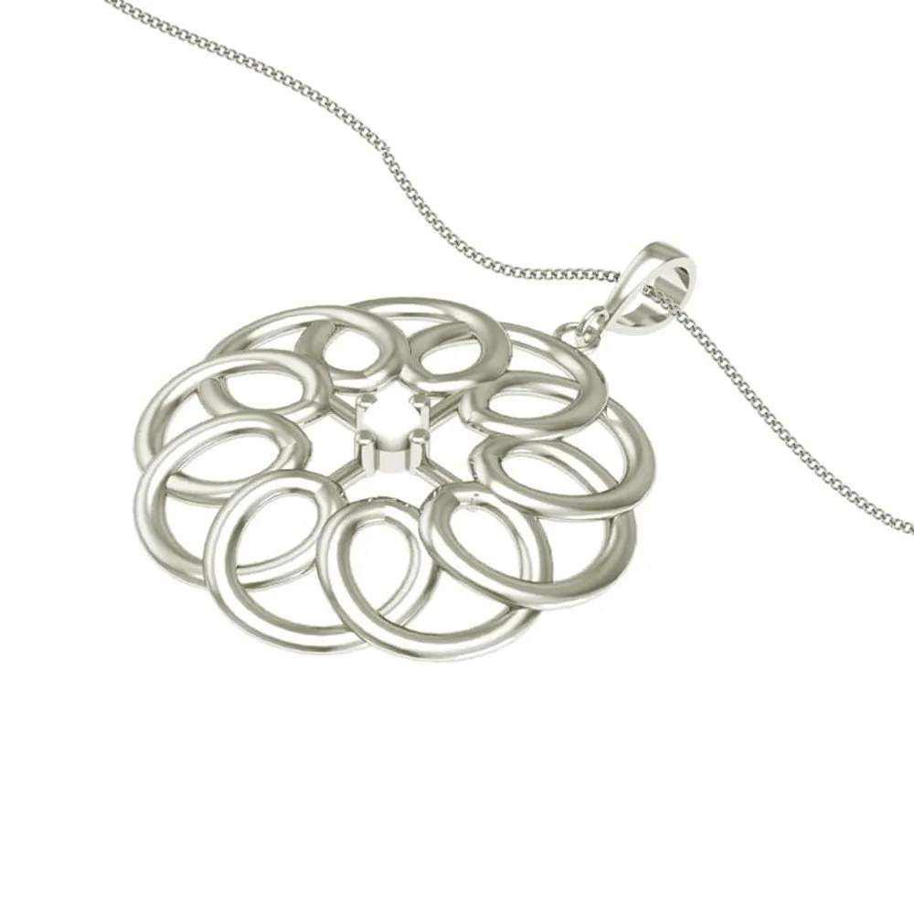925 Sterling Silver Designer Round Shape Pendant 925 Sterling Silver Designer Round Shape Pendant