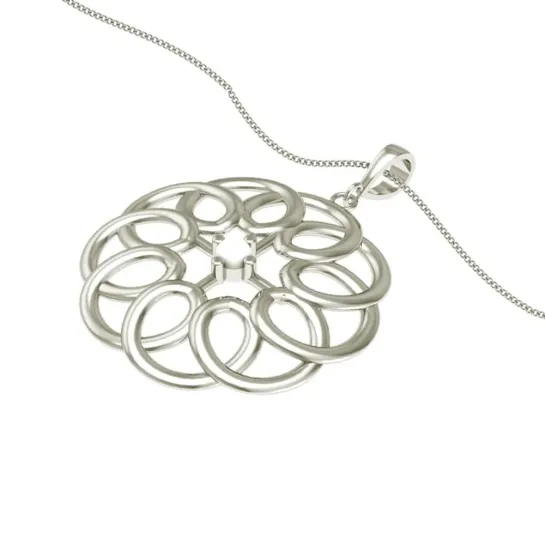 925 Sterling Silver Designer Round Shape Pendant 925 Sterling Silver Designer Round Shape Pendant