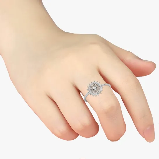 Aadhavi Yellow Gold Diamond Ring