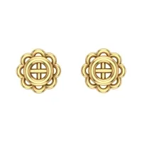 Amisha Gold Stud Earrings Design for daily use