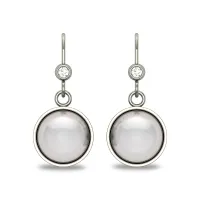 Anna Pearl and Diamond Drop Earrings