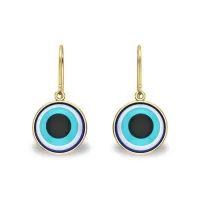 Aria Yellow Gold Evil Eye Gold  Drop Earrings Design for daily use 