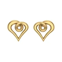 Aria Gold Studs Earrings Design for daily use