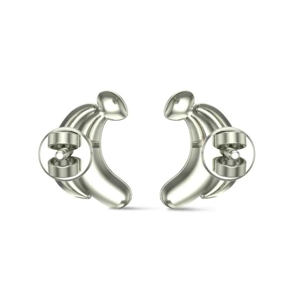 18k Banana Rose Gold Stud Earrings for Kids and Teen Girls 18k Banana Rose Gold Stud Earrings for Kids and Teen Girls