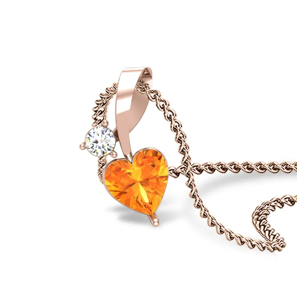 Amia Diamond Heart Pendant Amia Diamond Heart Pendant