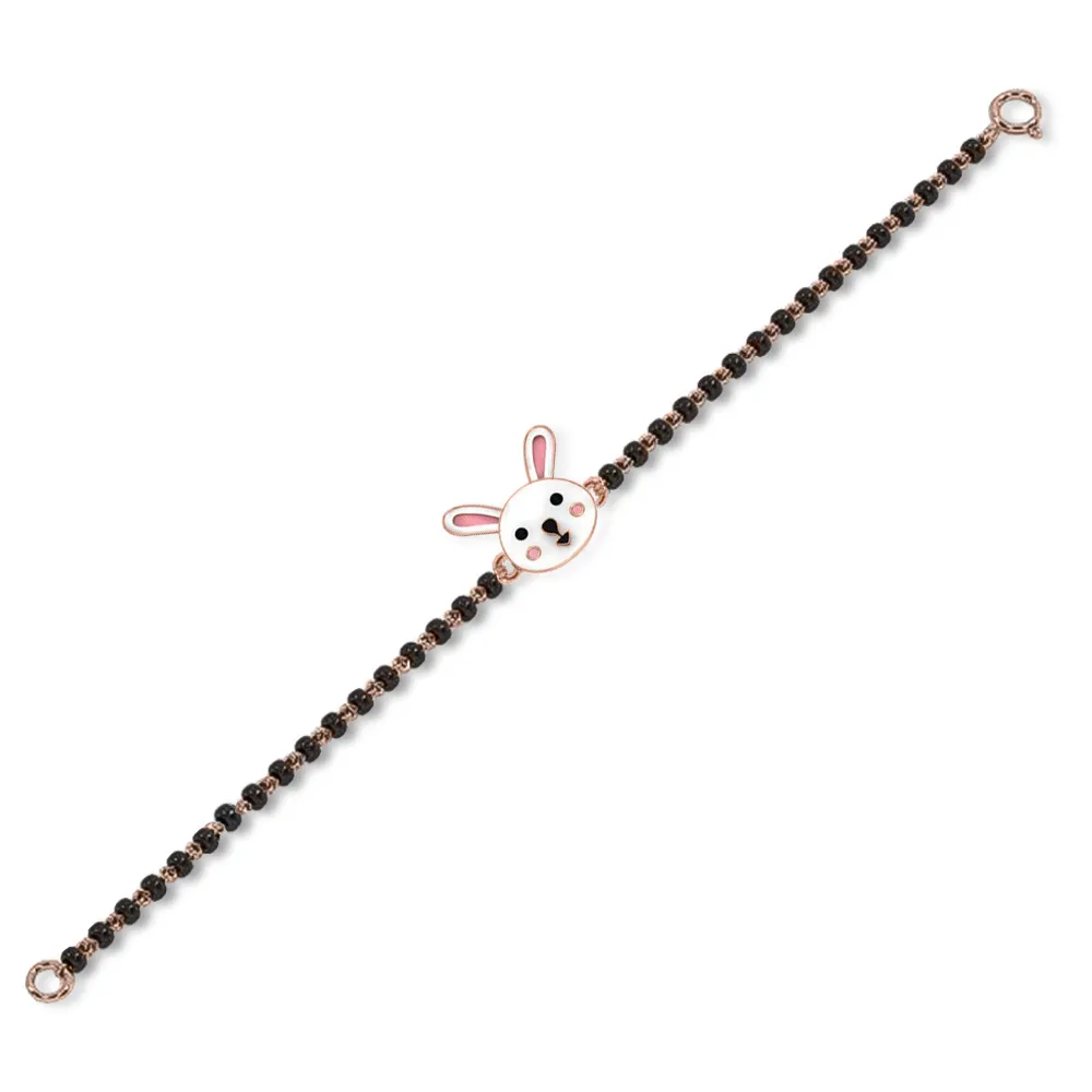 Bunny 18k Rose Gold Enamel Nazaria Bracelet Bunny 18k Rose Gold Enamel Nazaria Bracelet