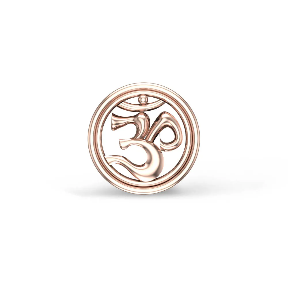 Om Yellow Gold Nose Pin Om Yellow Gold Nose Pin