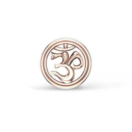 Om Rose Gold Nose Pin