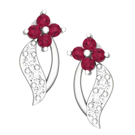 Eena White Gold Stud Earrings Eena White Gold Stud Earrings