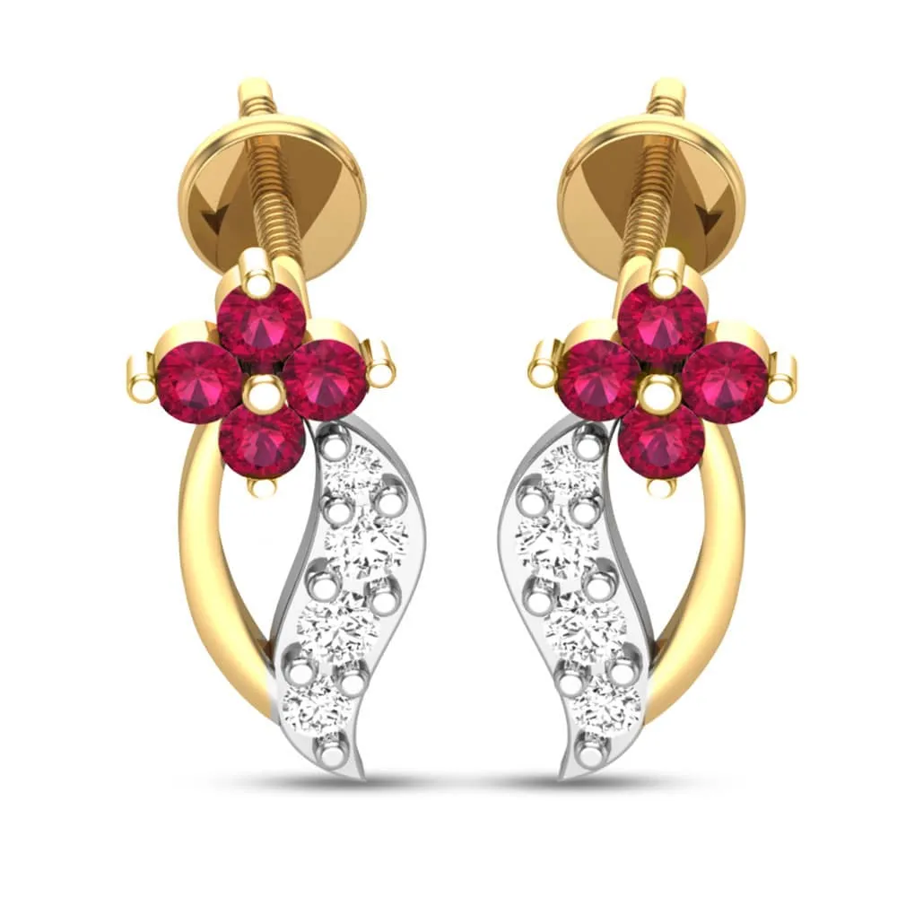 Eena White Gold Stud Earrings Eena White Gold Stud Earrings