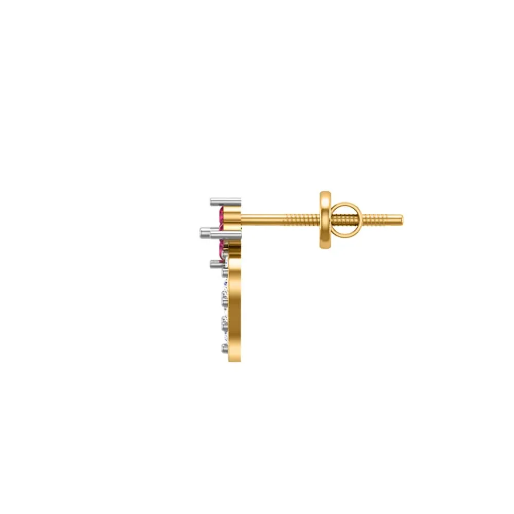 Eena White Gold Stud Earrings Eena White Gold Stud Earrings