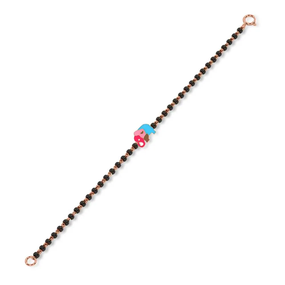 Elephant 18k Yellow Gold Enamel Kid Nazaria Bracelet Elephant 18k Yellow Gold Enamel Kid Nazaria Bracelet