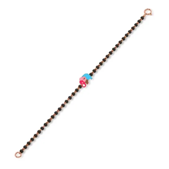 Elephant 18k Yellow Gold Enamel Kid Nazaria Bracelet Elephant 18k Yellow Gold Enamel Kid Nazaria Bracelet