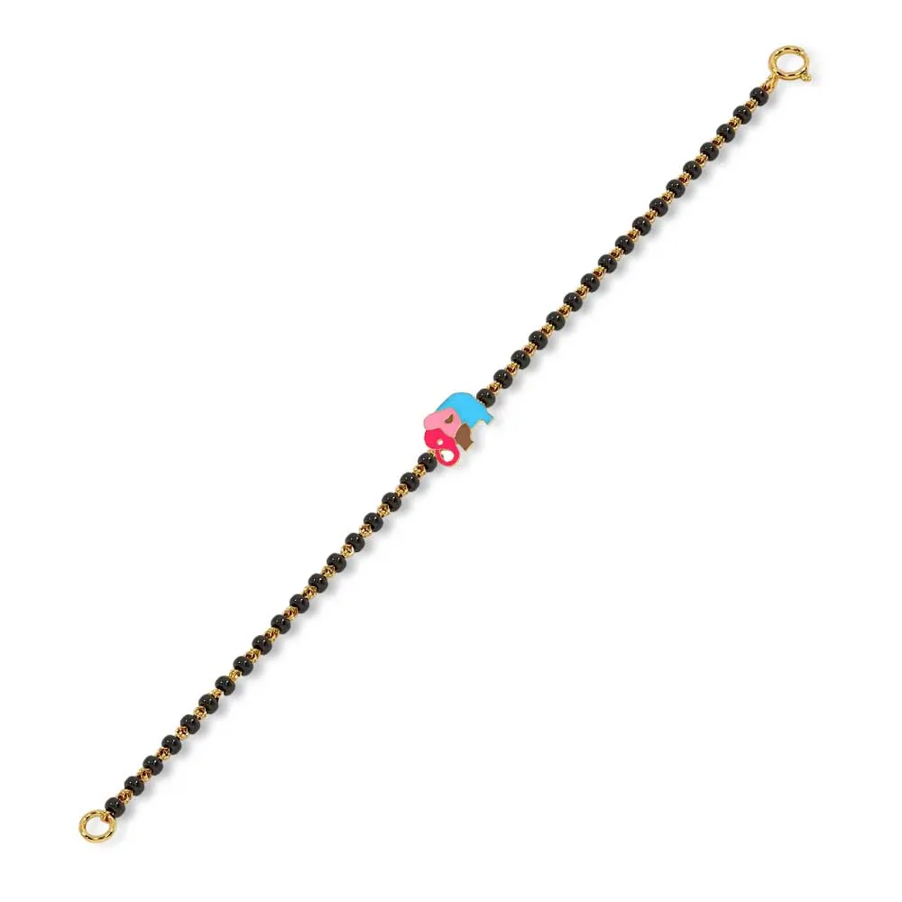 Elephant 18k Yellow Gold Enamel Kid Nazaria Bracelet Elephant 18k Yellow Gold Enamel Kid Nazaria Bracelet