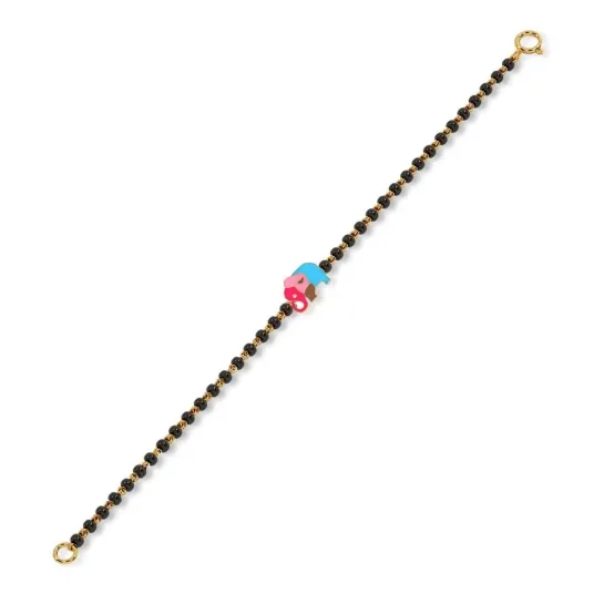 Elephant 18k Yellow Gold Enamel Kid Nazaria Bracelet Elephant 18k Yellow Gold Enamel Kid Nazaria Bracelet