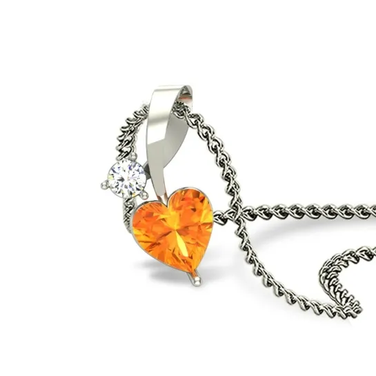 Amia Diamond Heart Pendant Amia Diamond Heart Pendant