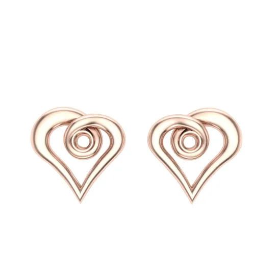 Heart Gold Studs Earrings Design for daily use Heart Gold Studs Earrings Design for daily use