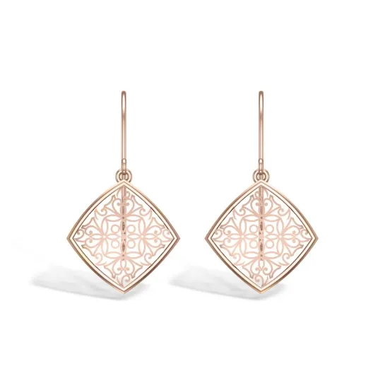 Jiva White Gold Drop Earrings Jiva White Gold Drop Earrings