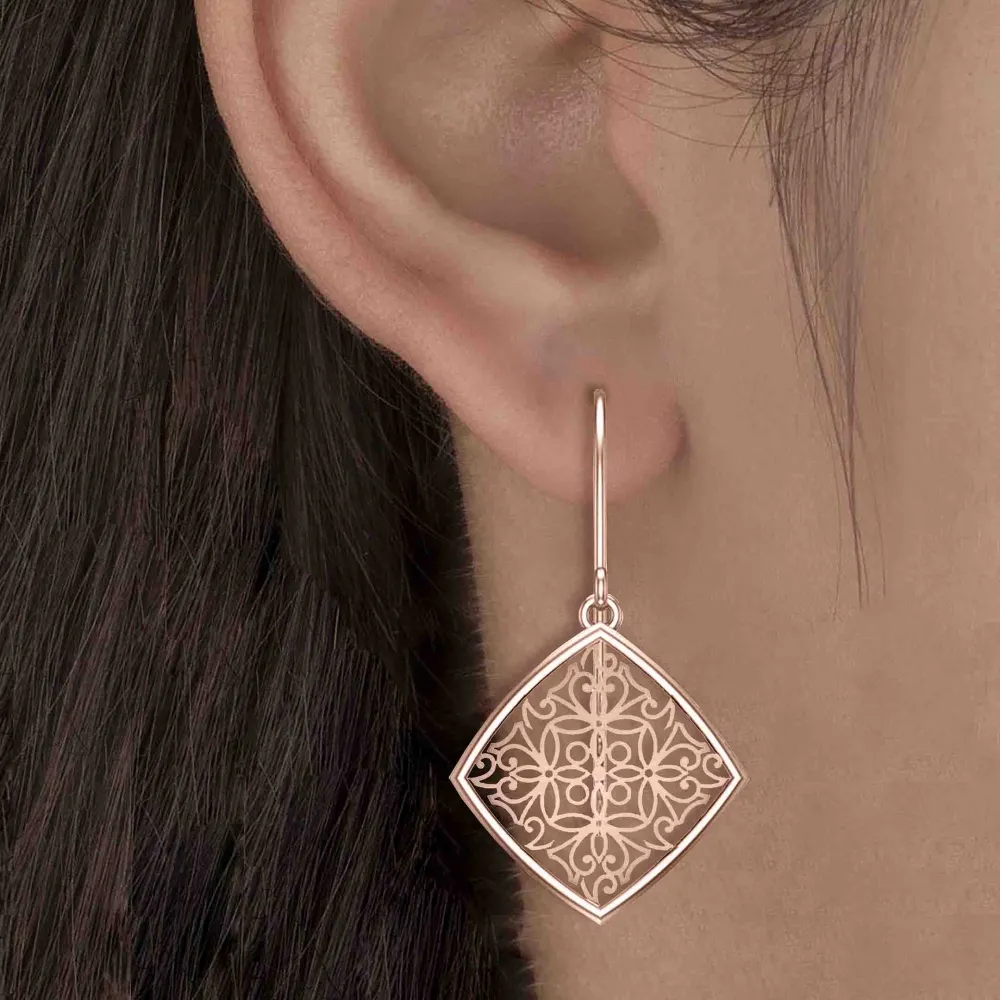 Jiva White Gold Drop Earrings Jiva White Gold Drop Earrings