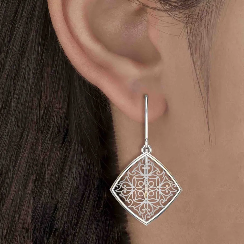 Jiva White Gold Drop Earrings Jiva White Gold Drop Earrings