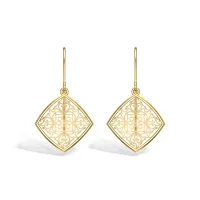 Jiva Yellow Gold Drop Earrings