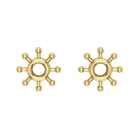 Kaitali Gold Stud Earrings Design for daily use 