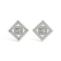 Liyana White Gold Stud Earrings