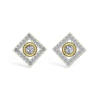 Liyana Yellow Gold Stud Earrings