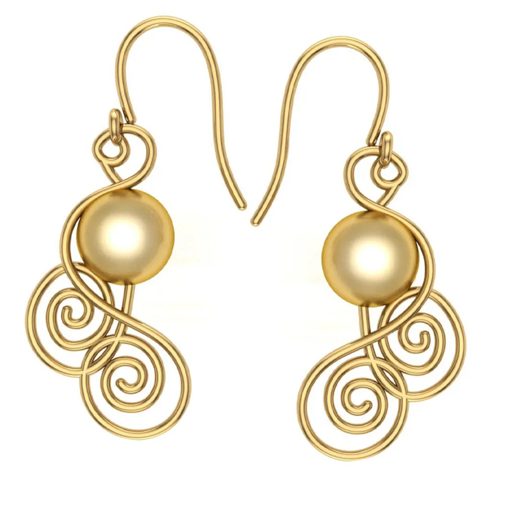 Jane Gold Drop Earrings Design For daily use Jane Gold Drop Earrings Design For daily use