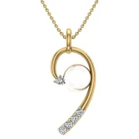 Wynne Pearl Gold and Diamond Pendant 