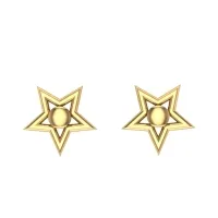 Mohini Gold Stud Earrings Design for daily use 