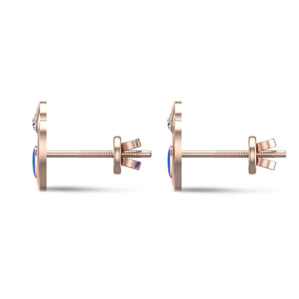 Yellow Gold Peacock 18k Stud Earrings for Kids and girls Yellow Gold Peacock 18k Stud Earrings for Kids and girls