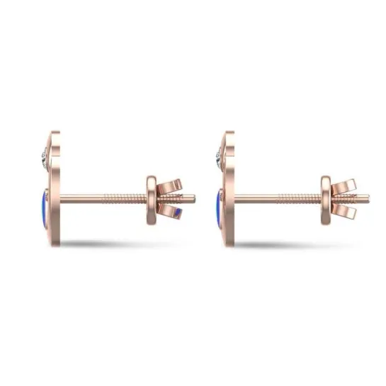 Yellow Gold Peacock 18k Stud Earrings for Kids and girls Yellow Gold Peacock 18k Stud Earrings for Kids and girls