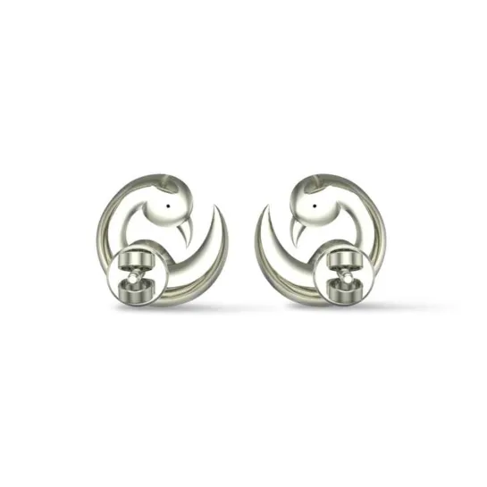 Yellow Gold Peacock 18k Stud Earrings for Kids and girls Yellow Gold Peacock 18k Stud Earrings for Kids and girls