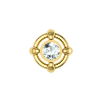 Demi Yellow Gold Diamond Nosepin Screw