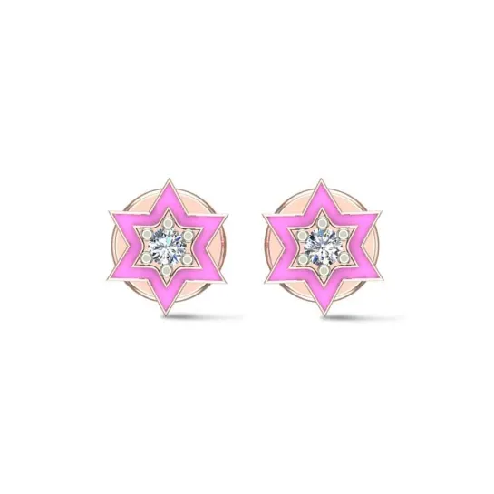 Star 18k Yellow Gold Diamond Stud Earrings for Kids and Teen Girls Star 18k Yellow Gold Diamond Stud Earrings for Kids and Teen Girls
