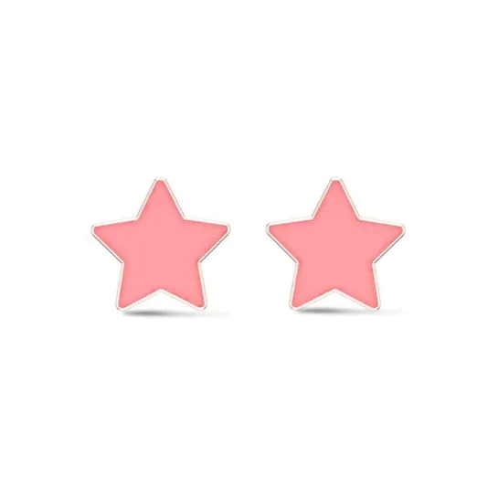 Star 18k White Gold Stud Earrings for Kids and Teen Girls Star 18k White Gold Stud Earrings for Kids and Teen Girls