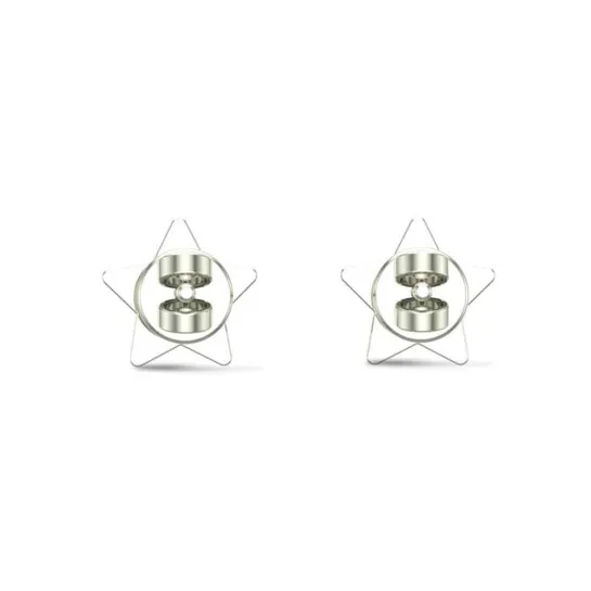 Star 18k White Gold Stud Earrings for Kids and Teen Girls Star 18k White Gold Stud Earrings for Kids and Teen Girls