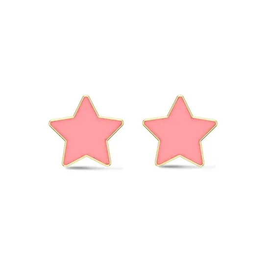 Star 18k White Gold Stud Earrings for Kids and Teen Girls Star 18k White Gold Stud Earrings for Kids and Teen Girls