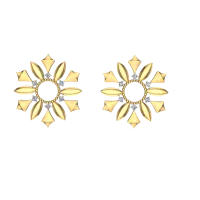 Valerie Yellow Gold Diamond Earings