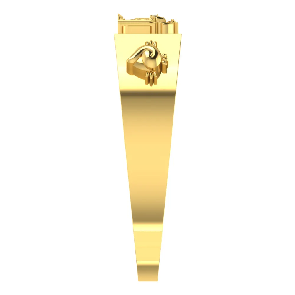 Venkateshwara Design Gold Ring